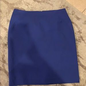 Blue pencil skirt